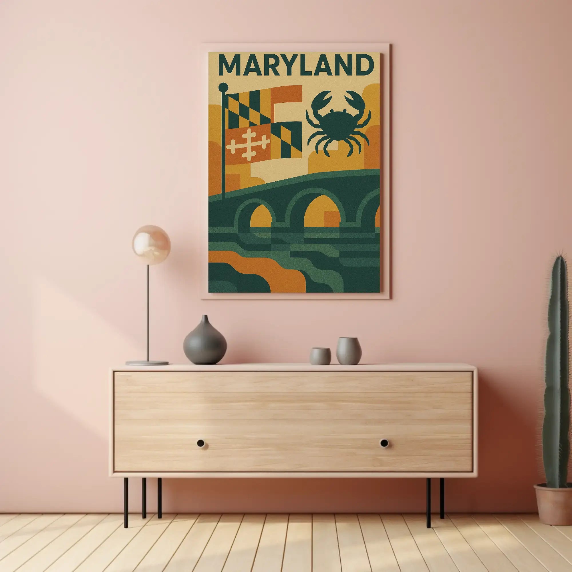 Maryland Coastal Charm Vintage Travel Poster PosterGoat