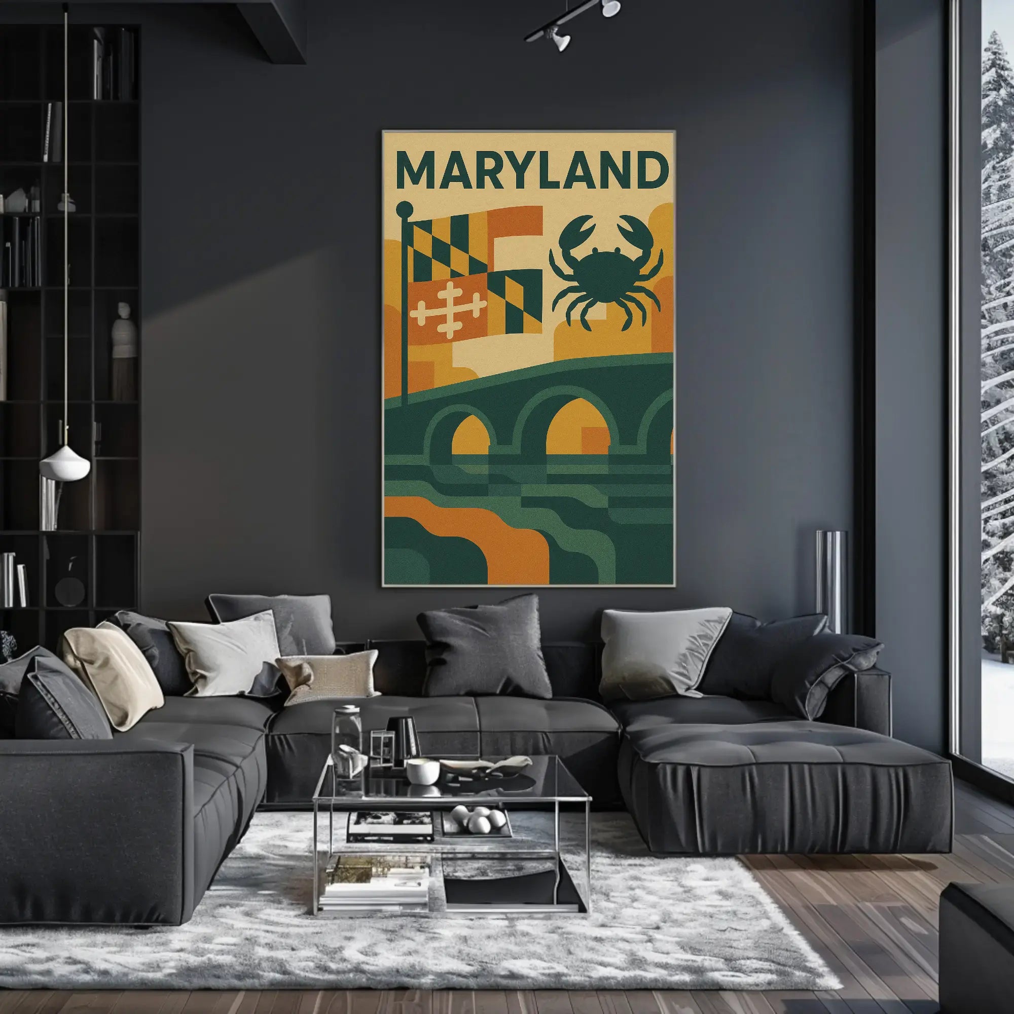 Maryland Coastal Charm Vintage Travel Poster PosterGoat