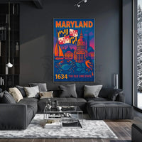 Maryland Heritage Art Print: Cultural or Heritage Poster PosterGoat