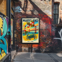 Maryland History Symbols Artistic Heritage Poster PosterGoat