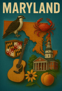 Maryland State Pride Vintage Cultural or Heritage Poster PosterGoat