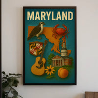 Maryland State Pride Vintage Cultural or Heritage Poster PosterGoat