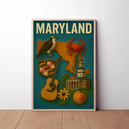 Maryland State Pride Vintage Cultural or Heritage Poster PosterGoat