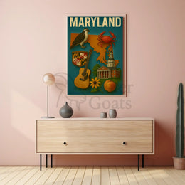 Maryland State Pride Vintage Cultural or Heritage Poster PosterGoat
