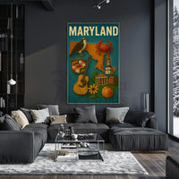 Maryland State Pride Vintage Cultural or Heritage Poster PosterGoat