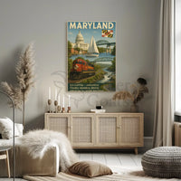 Maryland's Scenic Marvels Retro Travel Poster PosterGoat