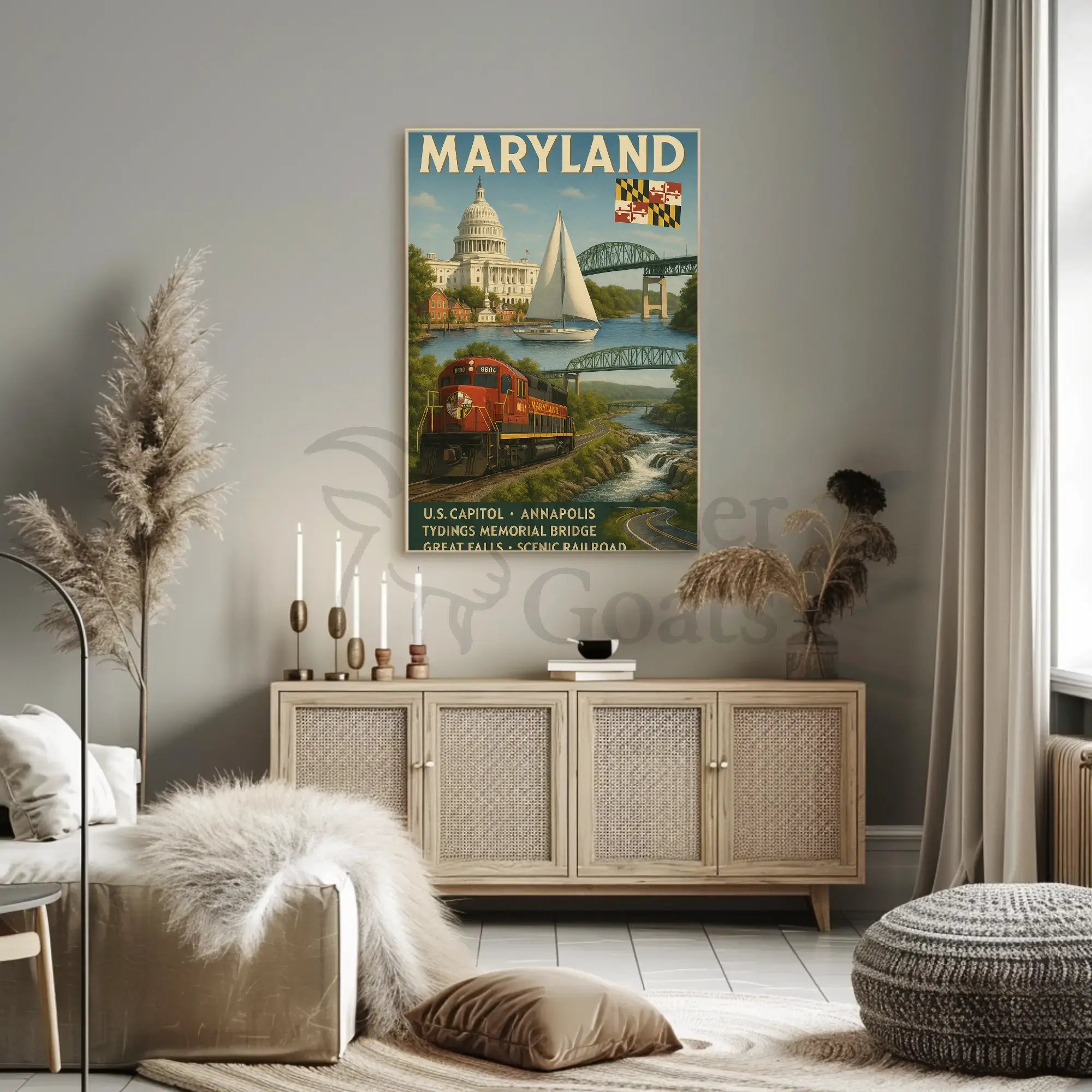 Maryland's Scenic Marvels Retro Travel Poster PosterGoat