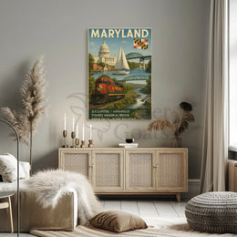Maryland's Scenic Marvels Retro Travel Poster PosterGoat