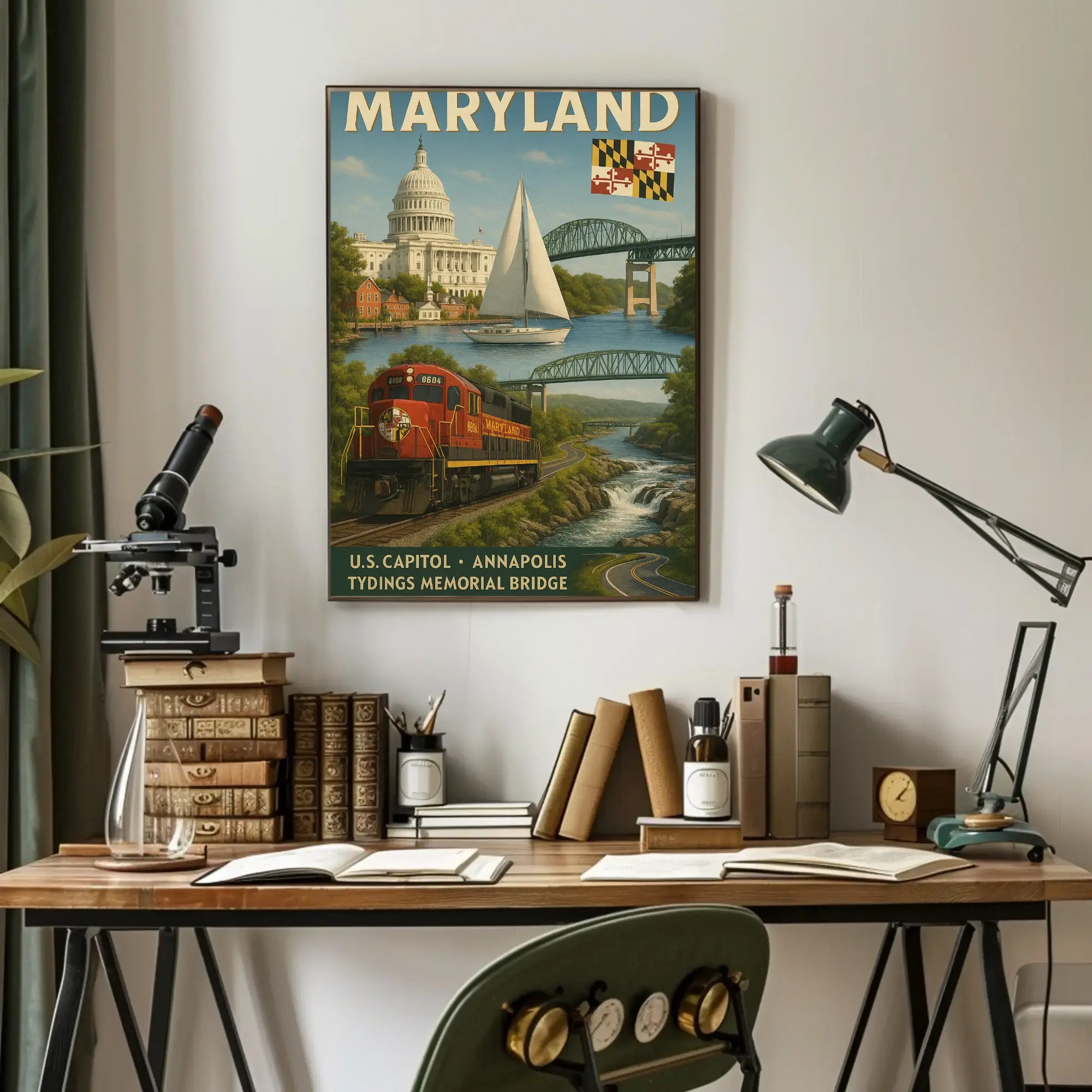 Maryland's Scenic Marvels Retro Travel Poster PosterGoat