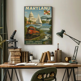 Maryland's Scenic Marvels Retro Travel Poster PosterGoat