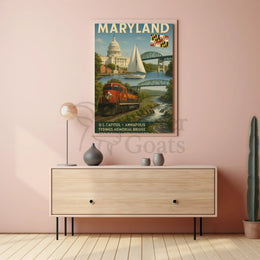 Maryland's Scenic Marvels Retro Travel Poster PosterGoat