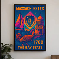 Massachusetts Heritage: The Bay State Historic Cultural Poster PosterGoat