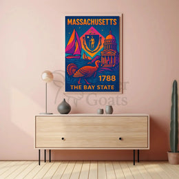 Massachusetts Heritage: The Bay State Historic Cultural Poster PosterGoat