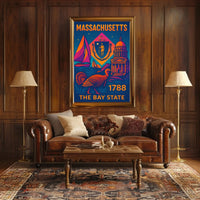 Massachusetts Heritage: The Bay State Historic Cultural Poster PosterGoat
