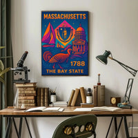Massachusetts Heritage: The Bay State Historic Cultural Poster PosterGoat