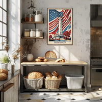 Massachusetts Lighthouse Vintage Americana Cultural or Heritage Poster PosterGoat