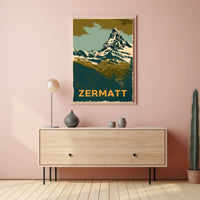 Matterhorn Adventure Vintage Travel Poster PosterGoat