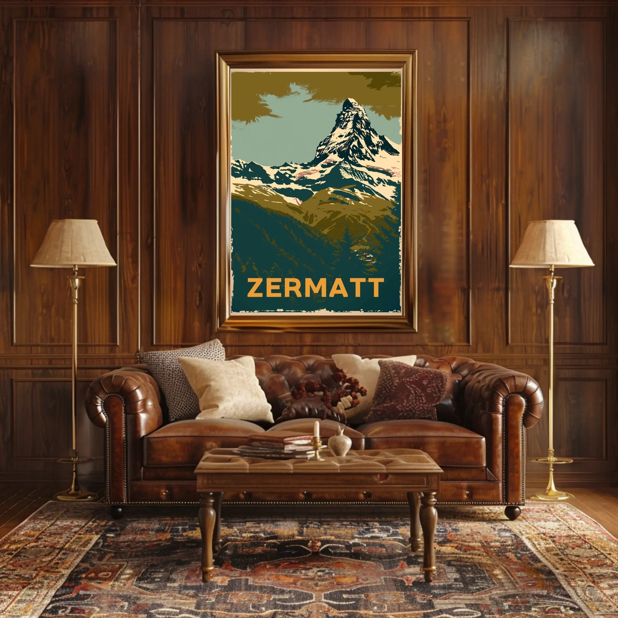 Matterhorn Adventure Vintage Travel Poster PosterGoat