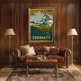 Matterhorn Adventure Vintage Travel Poster PosterGoat
