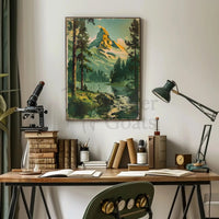 Matterhorn-Inspired Vintage Landscape National Park Poster PosterGoat