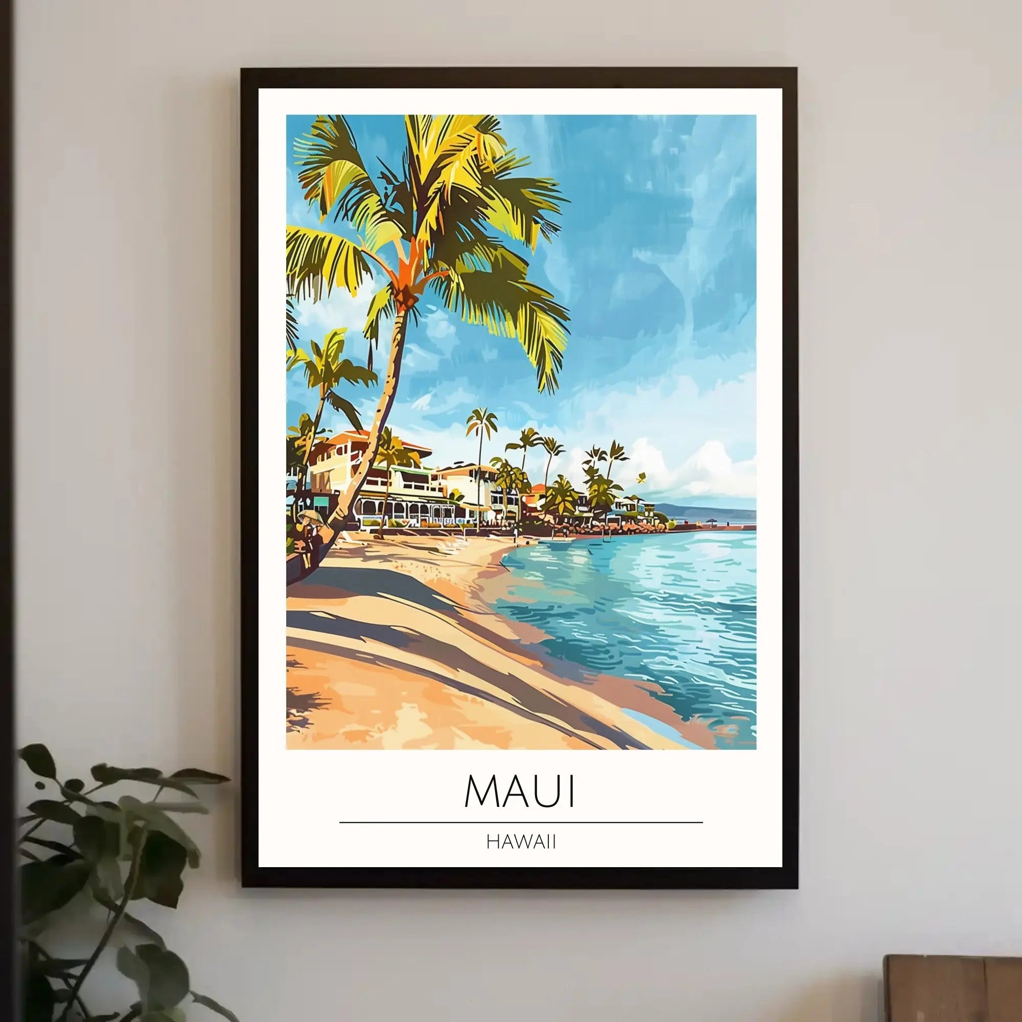 Maui Beach Vintage Travel Poster PosterGoat