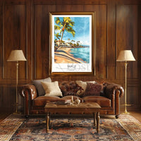 Maui Beach Vintage Travel Poster PosterGoat