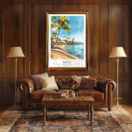 Maui Beach Vintage Travel Poster PosterGoat
