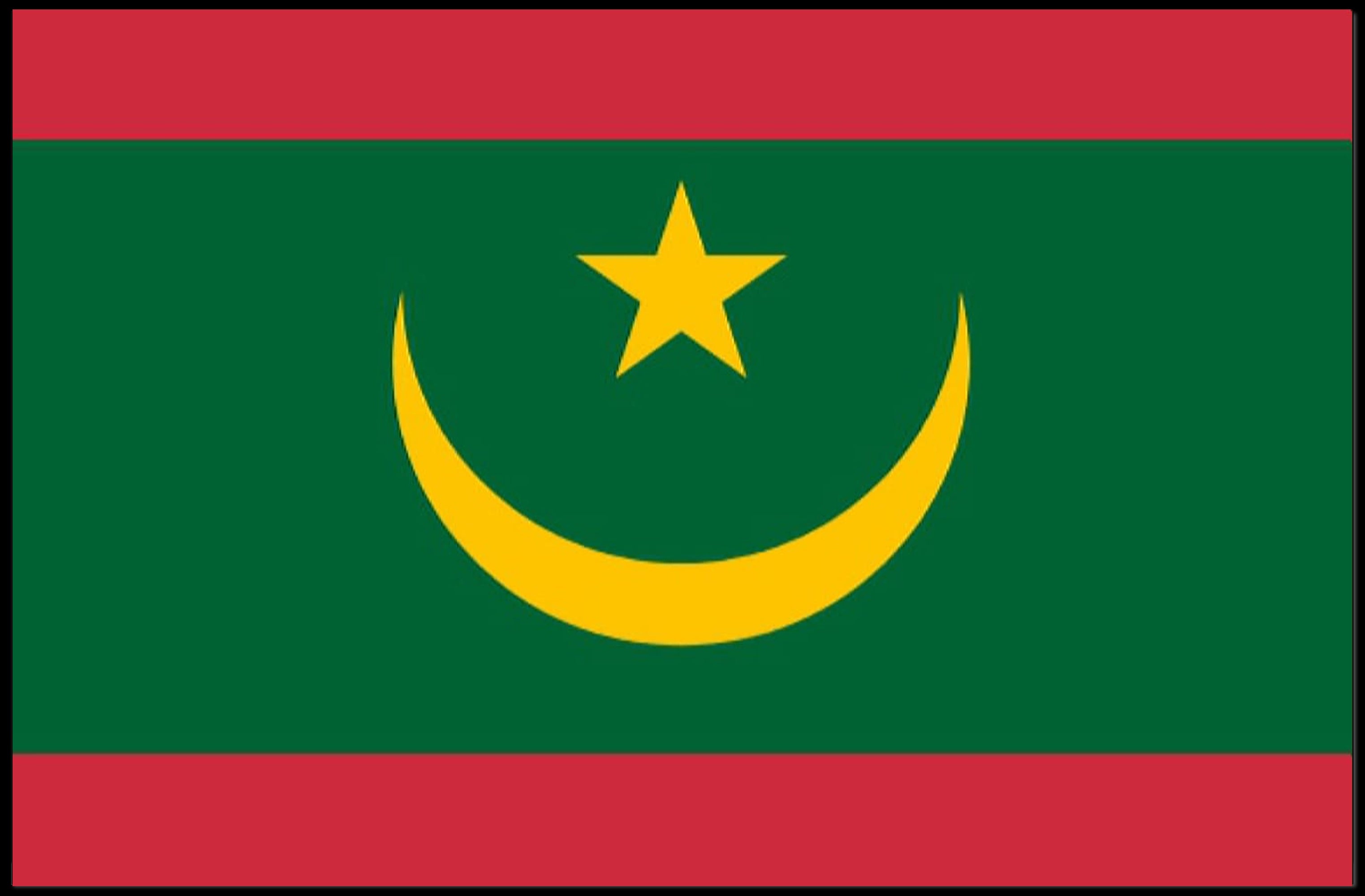Mauritania Flag Modern Design Cultural or Heritage Poster PosterGoat