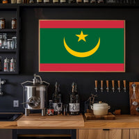 Mauritania Flag Modern Design Cultural or Heritage Poster PosterGoat