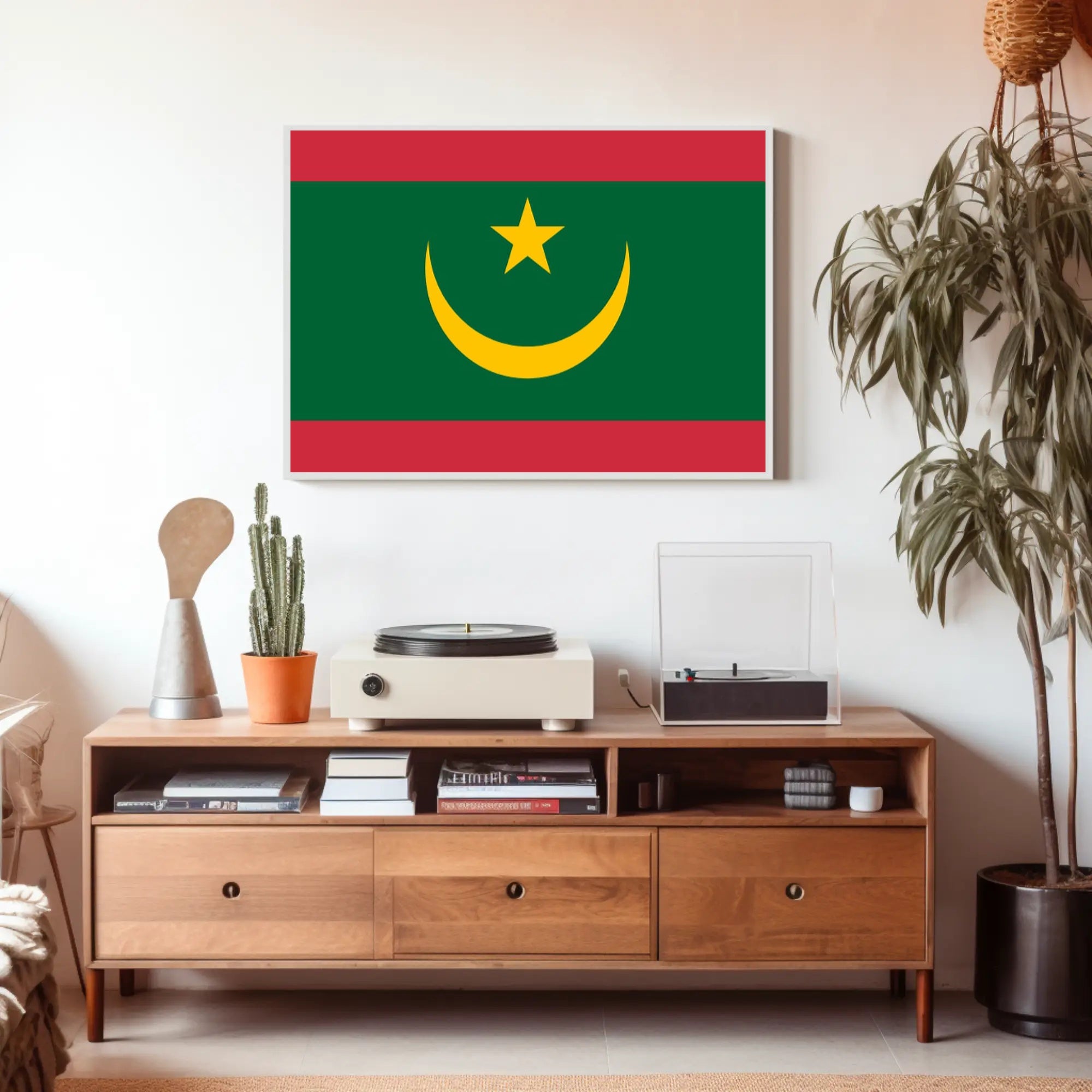 Mauritania Flag Modern Design Cultural or Heritage Poster PosterGoat