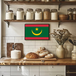 Mauritania Flag Modern Design Cultural or Heritage Poster PosterGoat