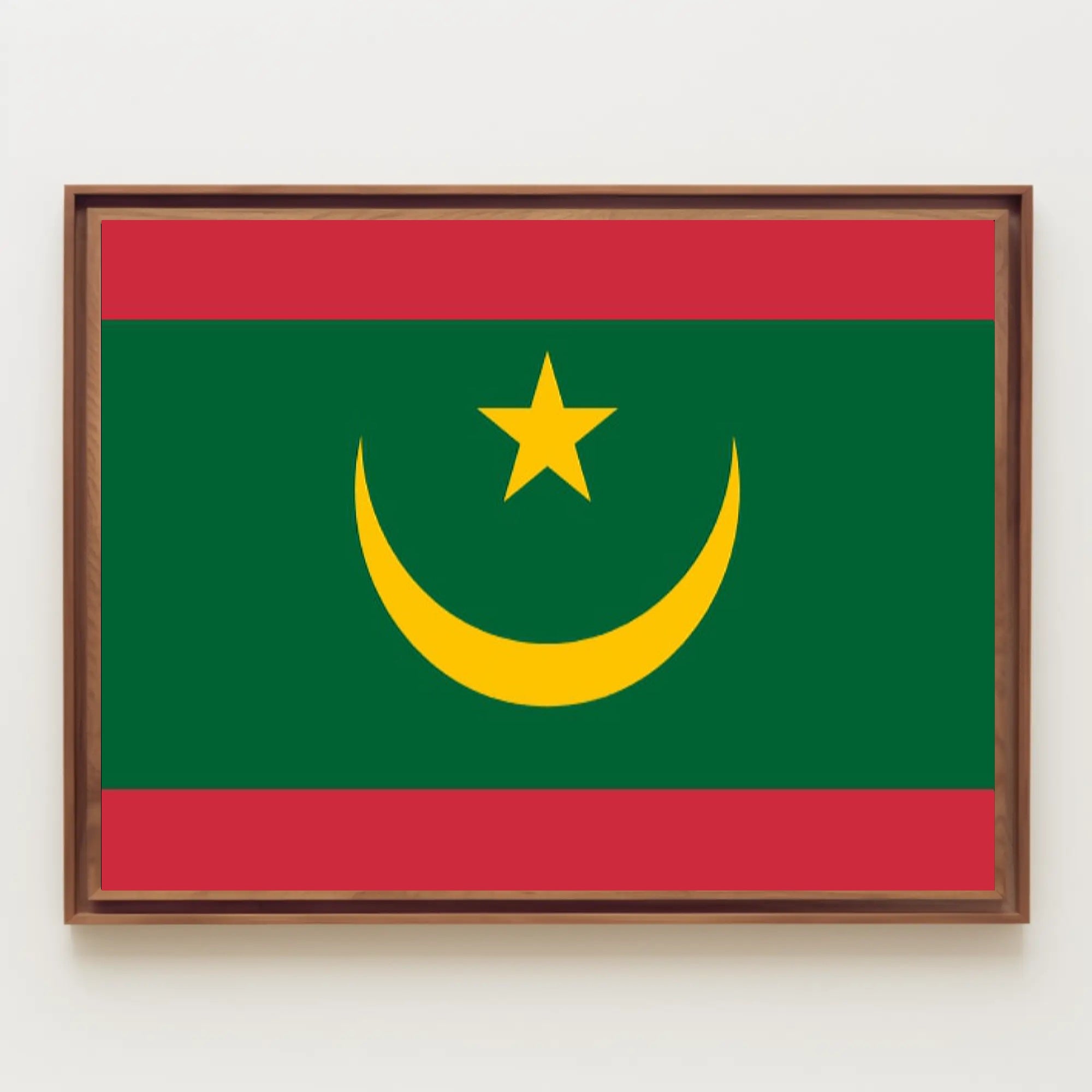 Mauritania Flag Modern Design Cultural or Heritage Poster PosterGoat