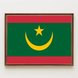 Mauritania Flag Modern Design Cultural or Heritage Poster PosterGoat