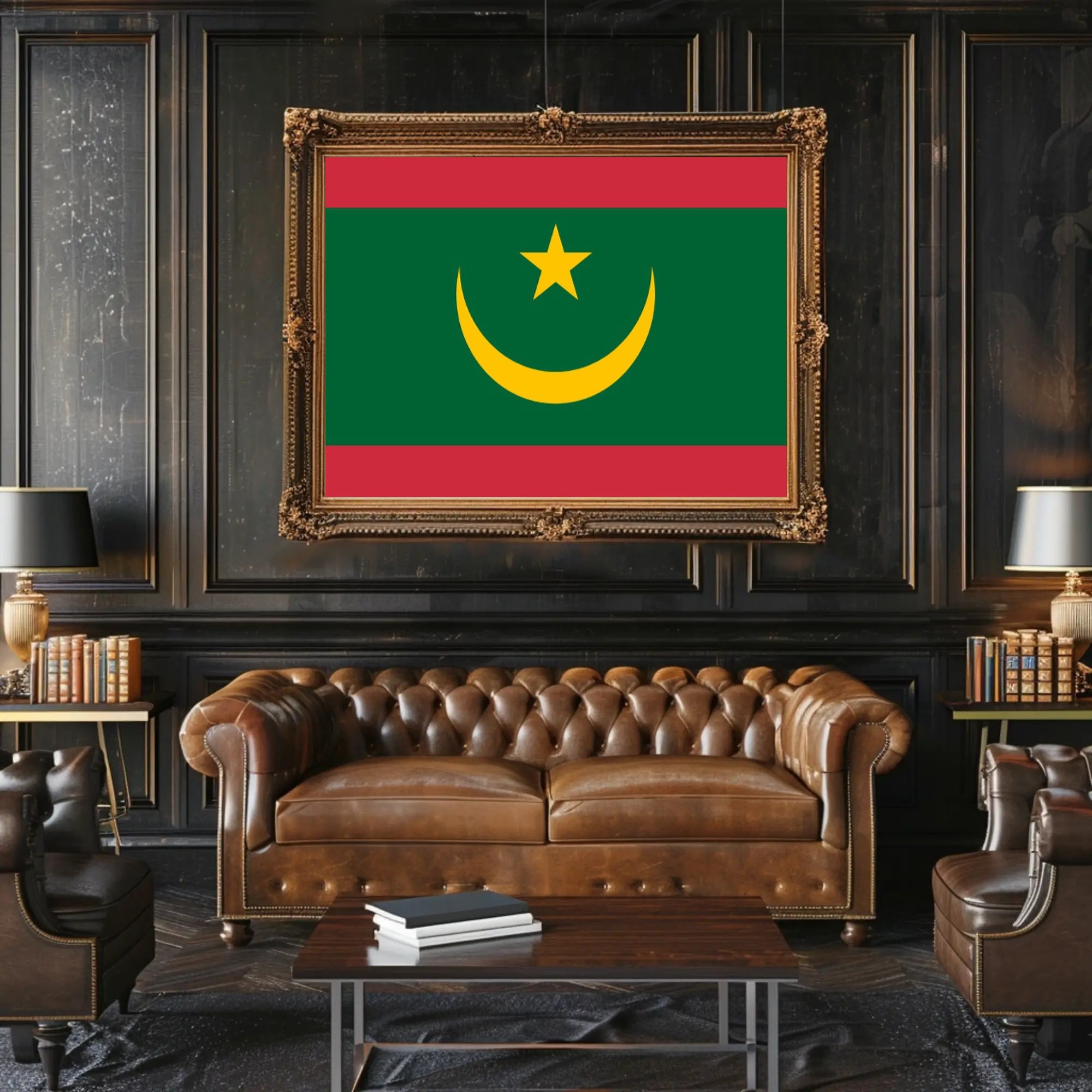 Mauritania Flag Modern Design Cultural or Heritage Poster PosterGoat