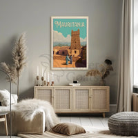 Mauritania Vintage Travel Artwork Inspiring Cultural Heritage Poster PosterGoat