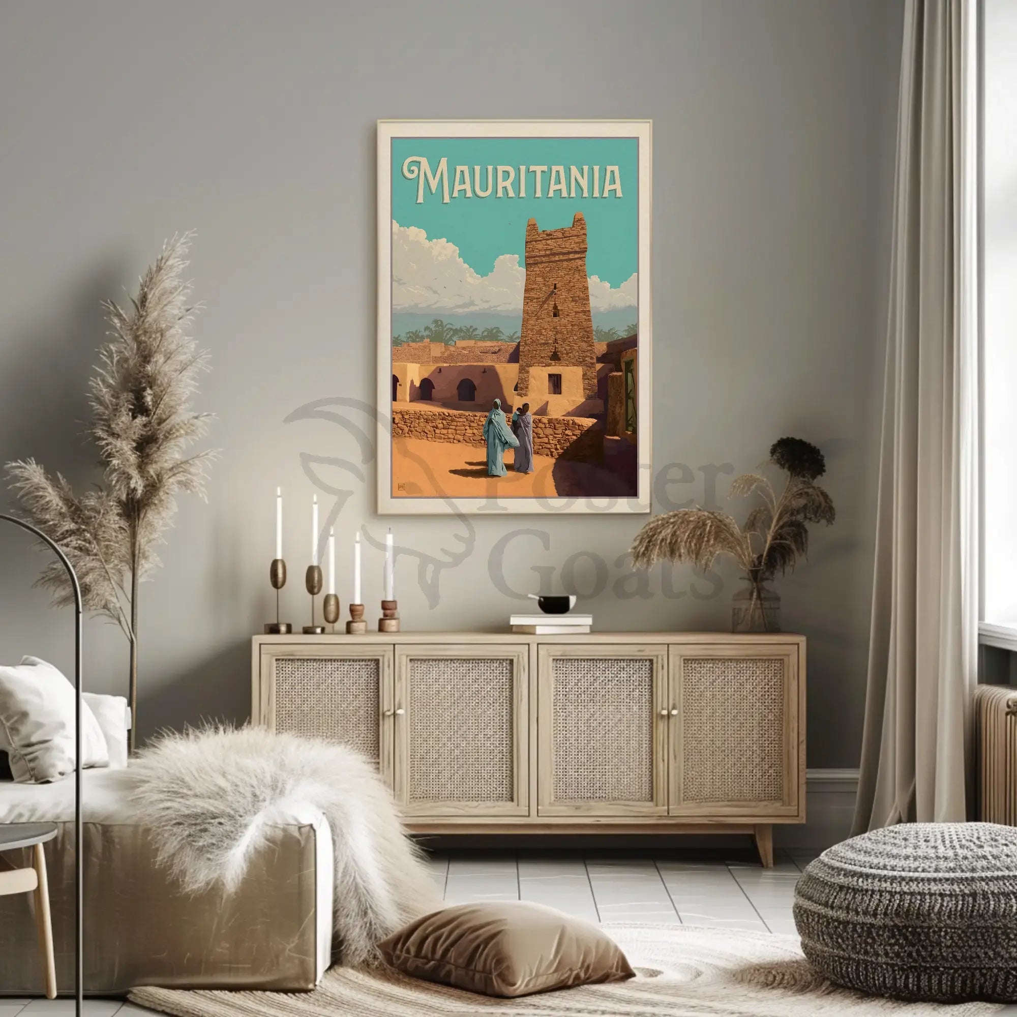 Mauritania Vintage Travel Artwork Inspiring Cultural Heritage Poster PosterGoat