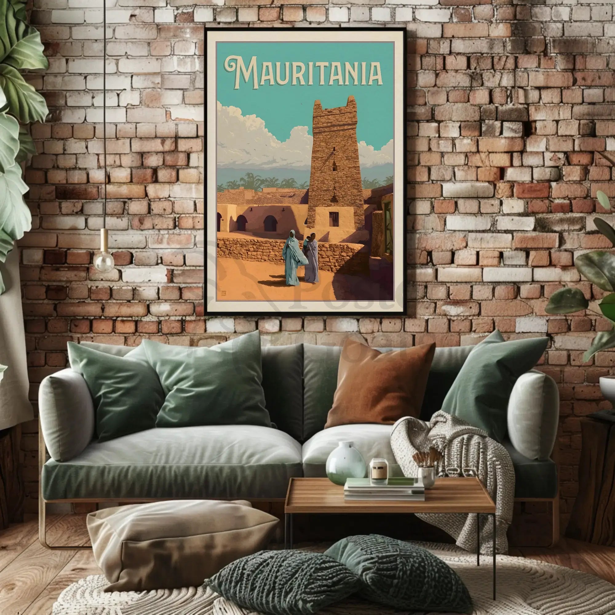 Mauritania Vintage Travel Artwork Inspiring Cultural Heritage Poster PosterGoat