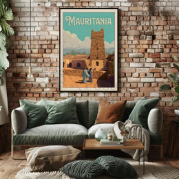 Mauritania Vintage Travel Artwork Inspiring Cultural Heritage Poster PosterGoat