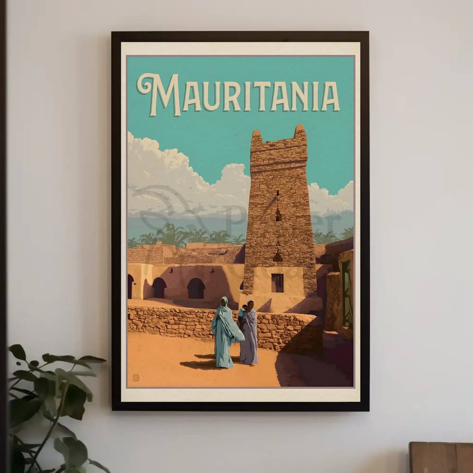 Mauritania Vintage Travel Artwork Inspiring Cultural Heritage Poster PosterGoat