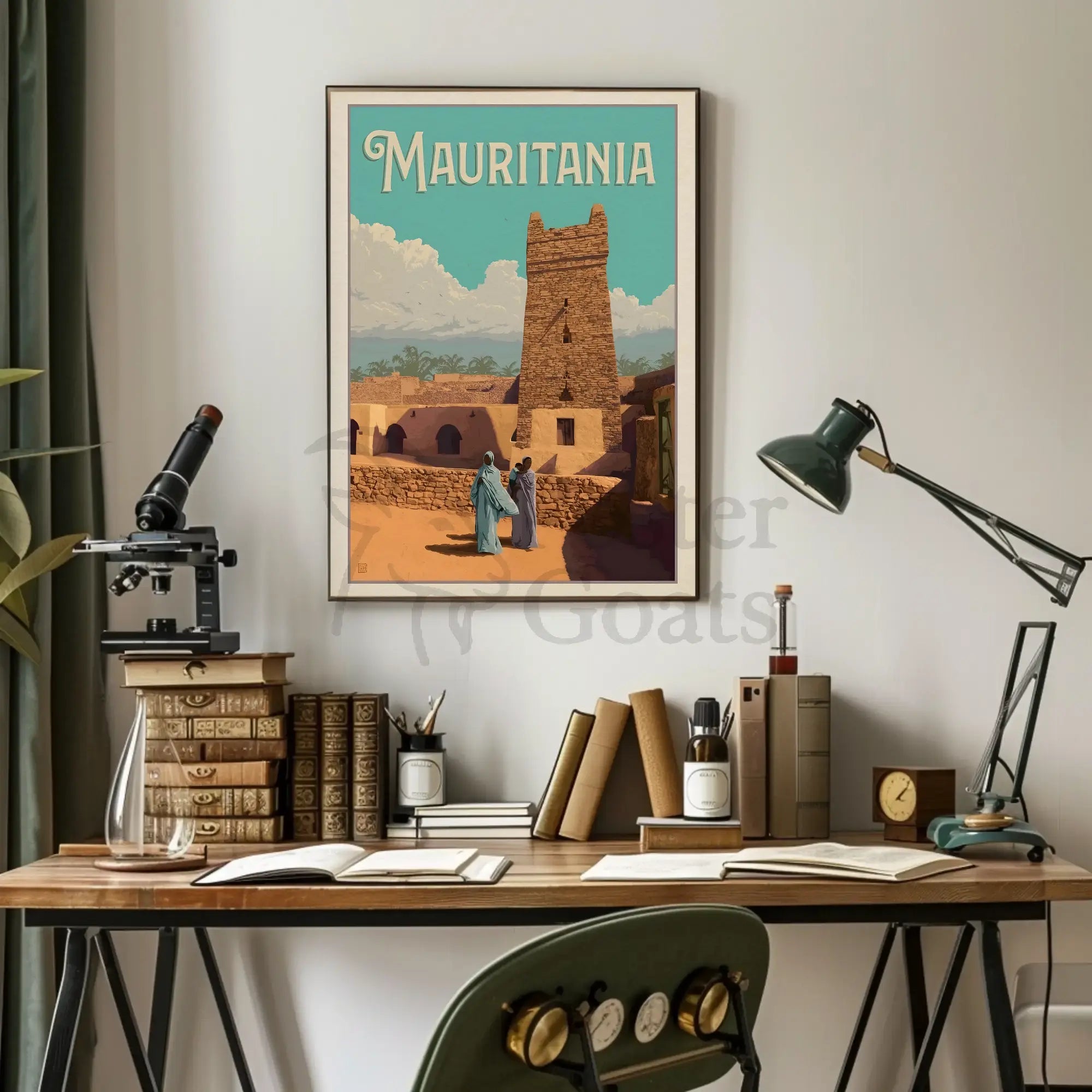 Mauritania Vintage Travel Artwork Inspiring Cultural Heritage Poster PosterGoat