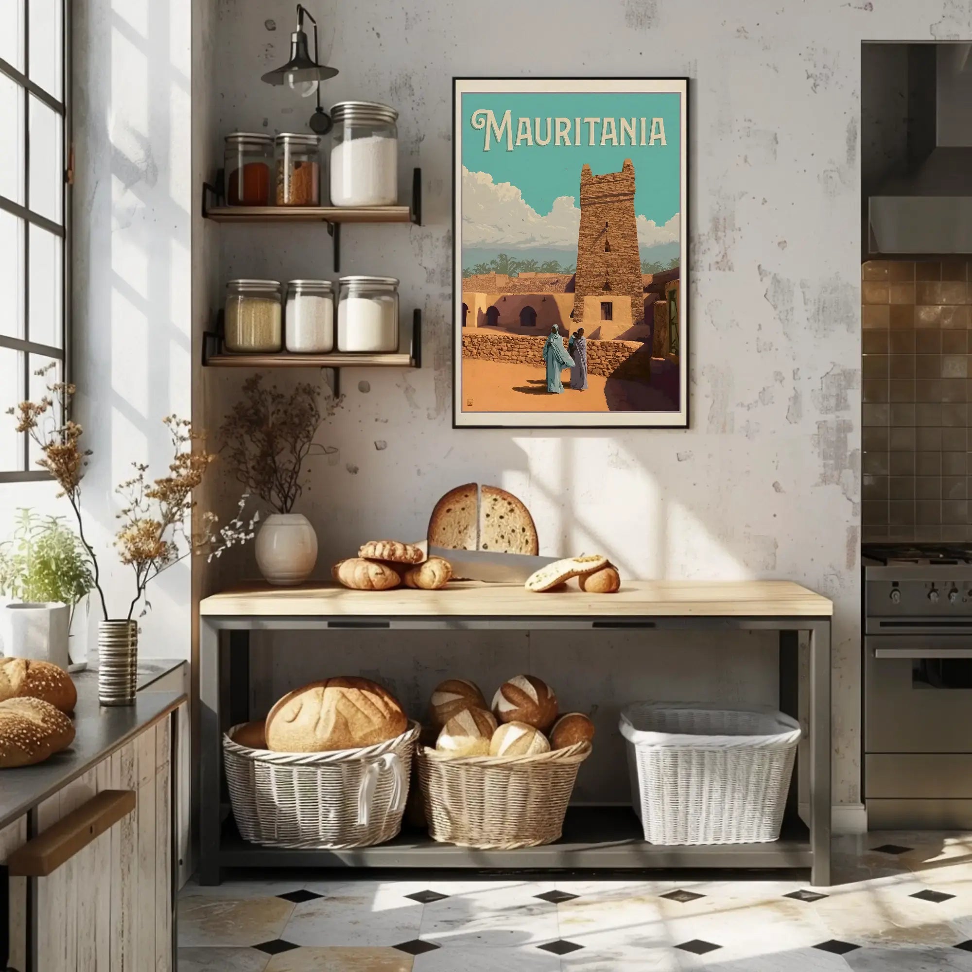 Mauritania Vintage Travel Artwork Inspiring Cultural Heritage Poster PosterGoat