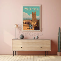 Mauritania Vintage Travel Artwork Inspiring Cultural Heritage Poster PosterGoat