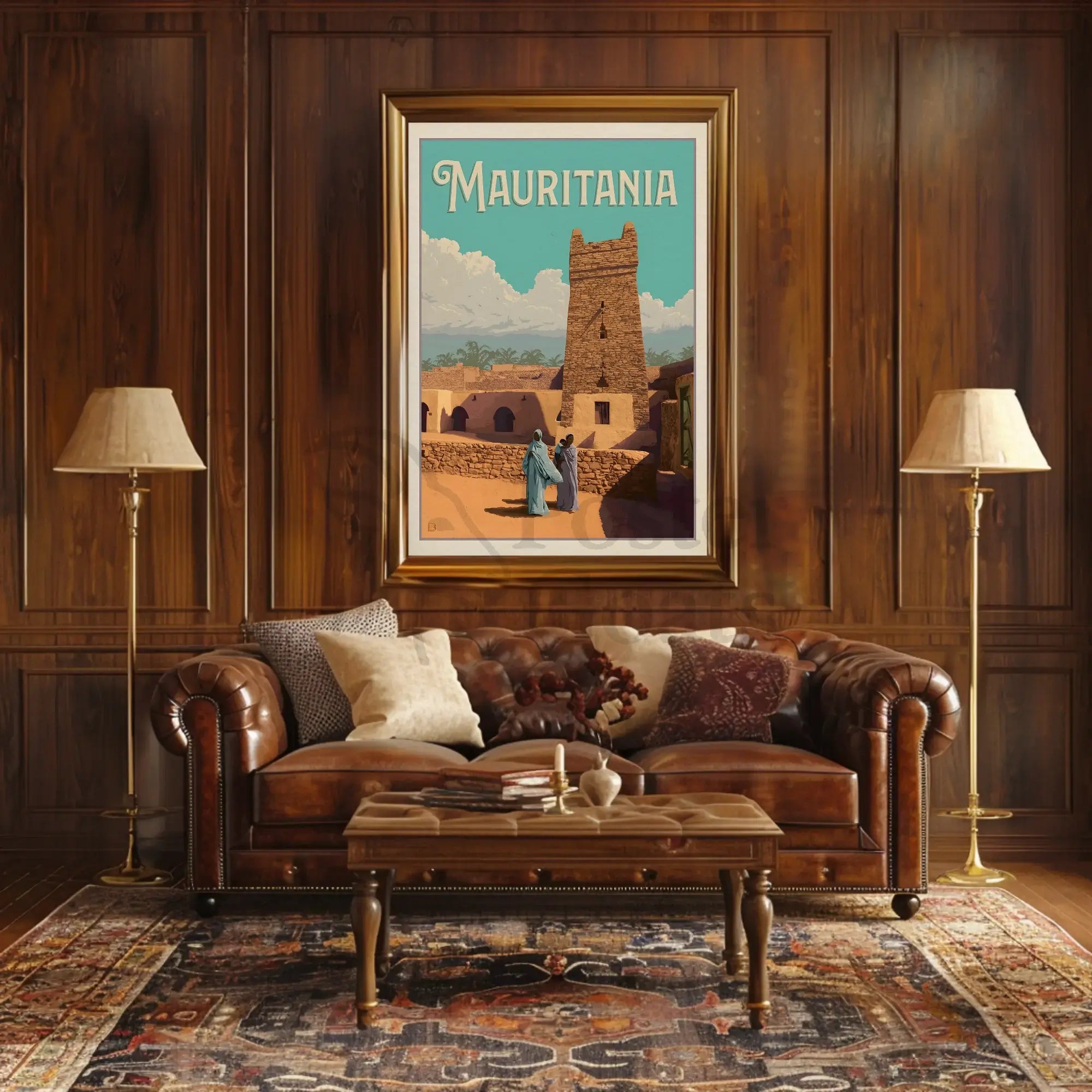 Mauritania Vintage Travel Artwork Inspiring Cultural Heritage Poster PosterGoat