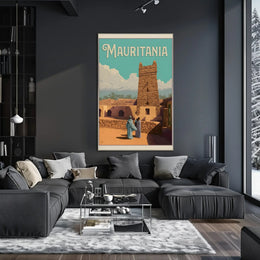 Mauritania Vintage Travel Artwork Inspiring Cultural Heritage Poster PosterGoat