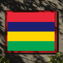 Mauritius National Flag Colorful Display Country Flag Poster PosterGoat