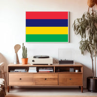 Mauritius National Flag Colorful Display Country Flag Poster PosterGoat