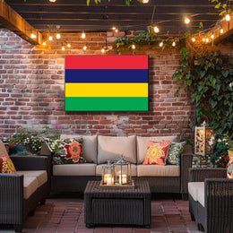 Mauritius National Flag Colorful Display Country Flag Poster PosterGoat