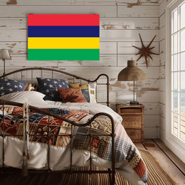 Mauritius National Flag Colorful Display Country Flag Poster PosterGoat