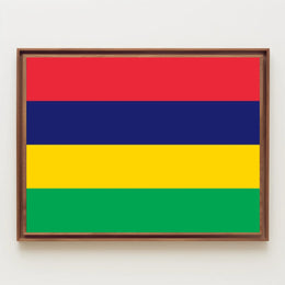 Mauritius National Flag Colorful Display Country Flag Poster PosterGoat