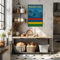 Mauritius Tropical Paradise Landscape Travel Poster PosterGoat